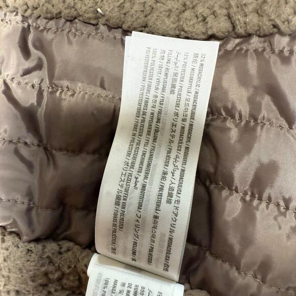 Abercrombie & Fitch Utility Parka Womens L Green Sherpa Lined Faux Fur Hood - Picture 10 of 16